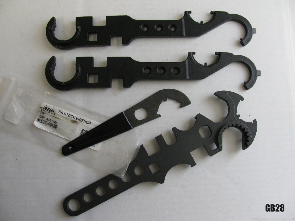 Lot of 4 Armorer's Wrench Combo .223/.308 & AR-15/M4 (x2) & M4 Stock Wrench-img-0