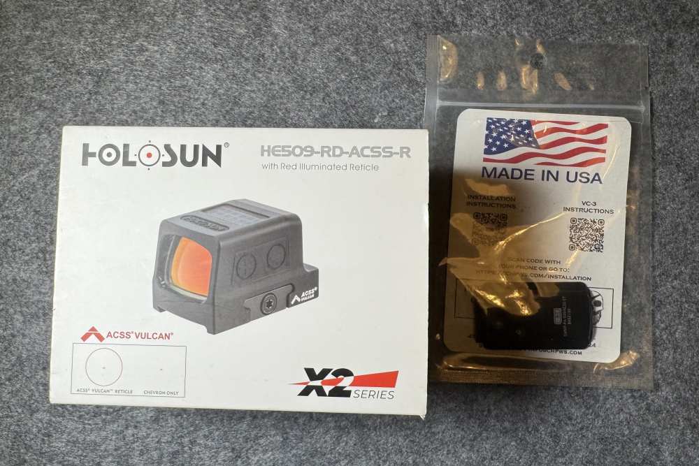 Holosun 509 Red Dot Sight HE509-RD-ACSS-R Extra Plate!-img-9