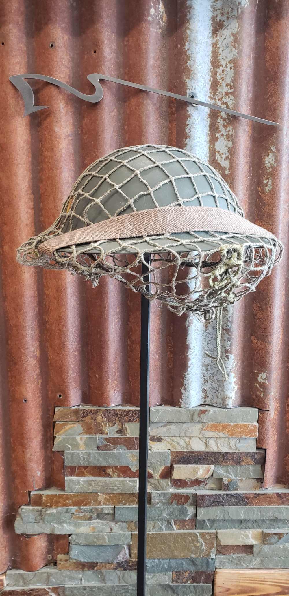 Belgian MK II steel helmet with netting-img-2