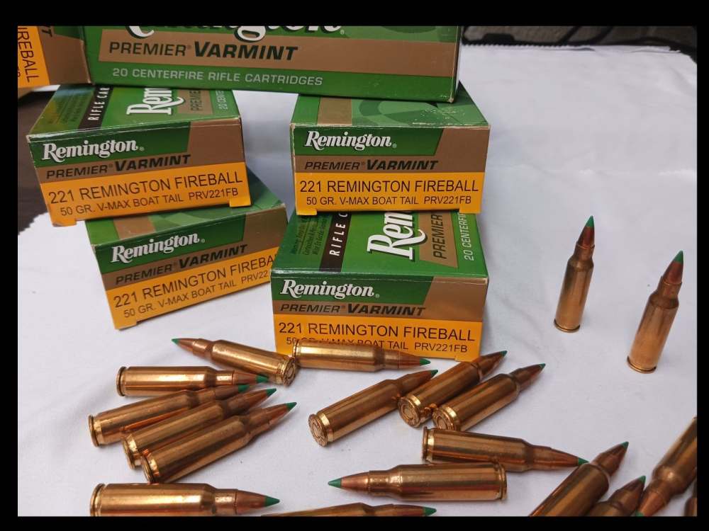 221 Remington Fireball 50gr V-max Boat Tail PRV221FB 100 Rounds-img-0