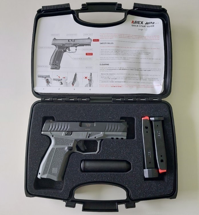 NEW Arex Delta M 9x19mm Gen 2, Striker 4" Barrel, Gray Frame 602429-img-1