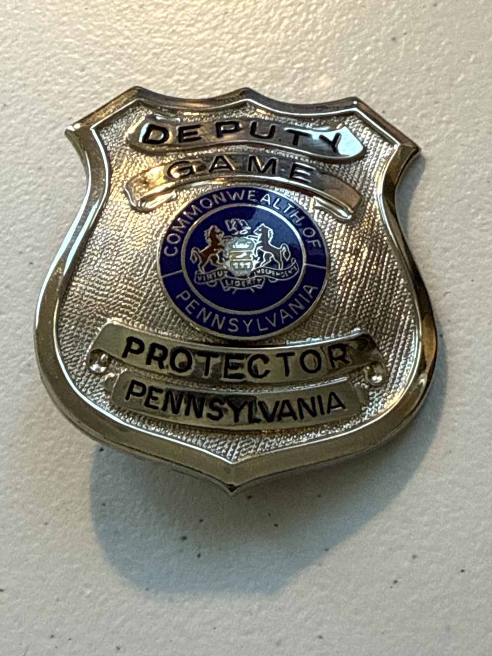 Obsolete DEPUTY GAME PROTECTOR PENNSYLVANIA Warden Badge-img-0