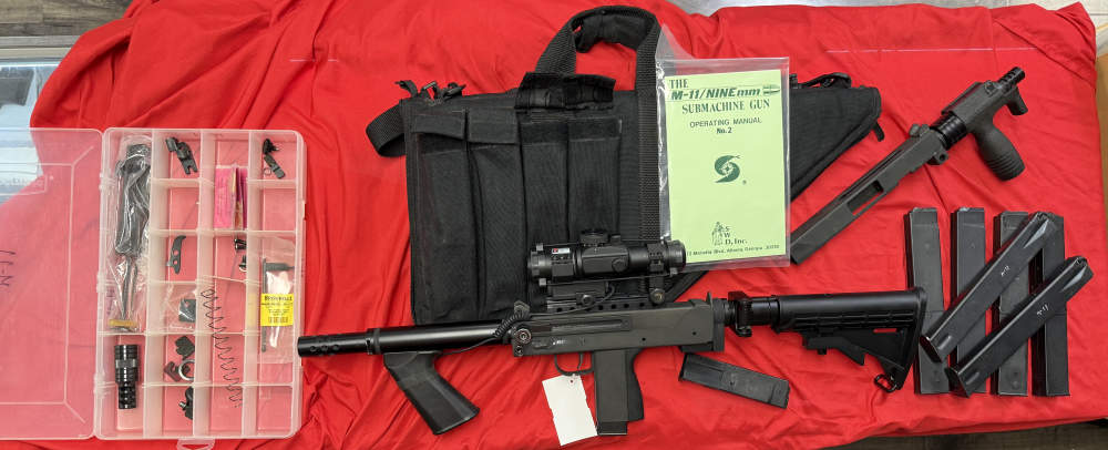 SWD M-11 9mm 8 mags-parts-upper-zipper case NFA MACHINE GUN Tax Stamp-img-0