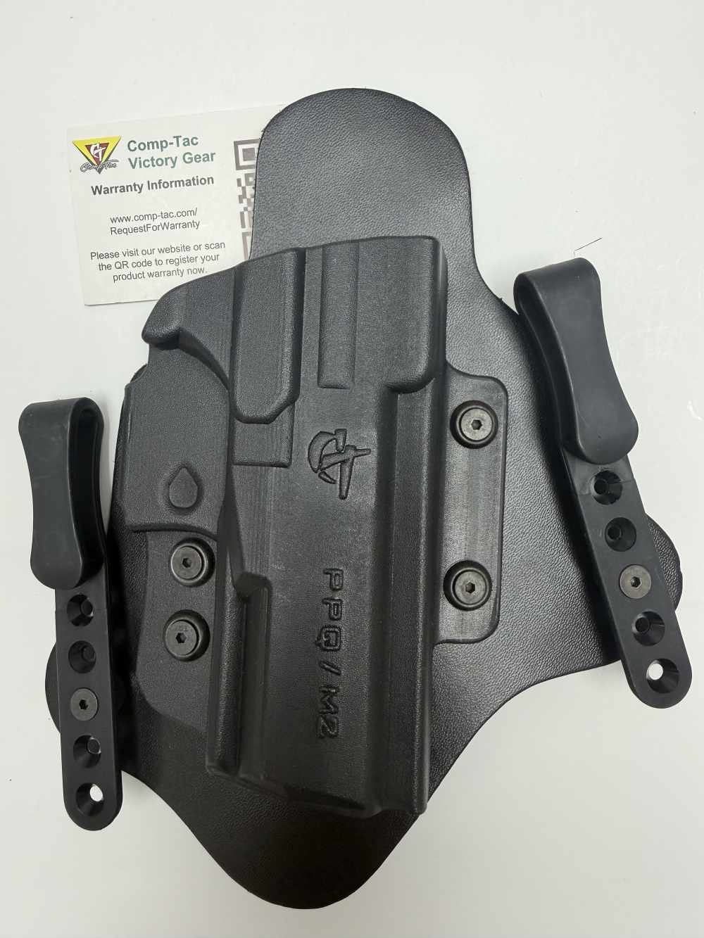 WALTHER PPQ M2 HOLSTER, IWB, RIGHT HAND, 1.5'' BELT CLIP, COMP-TAC USA-img-0