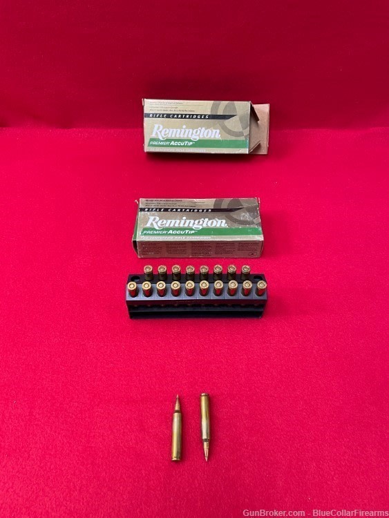 Remington 204 Ruger 32GR Accutip-V boat tail lot of two boxes - 40 rounds-img-0