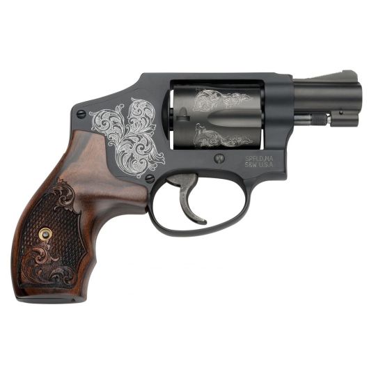 150785 Smith & Wesson 442 Centennial Engraved 38 Spl 1.9" 5rd Matte Black-img-0