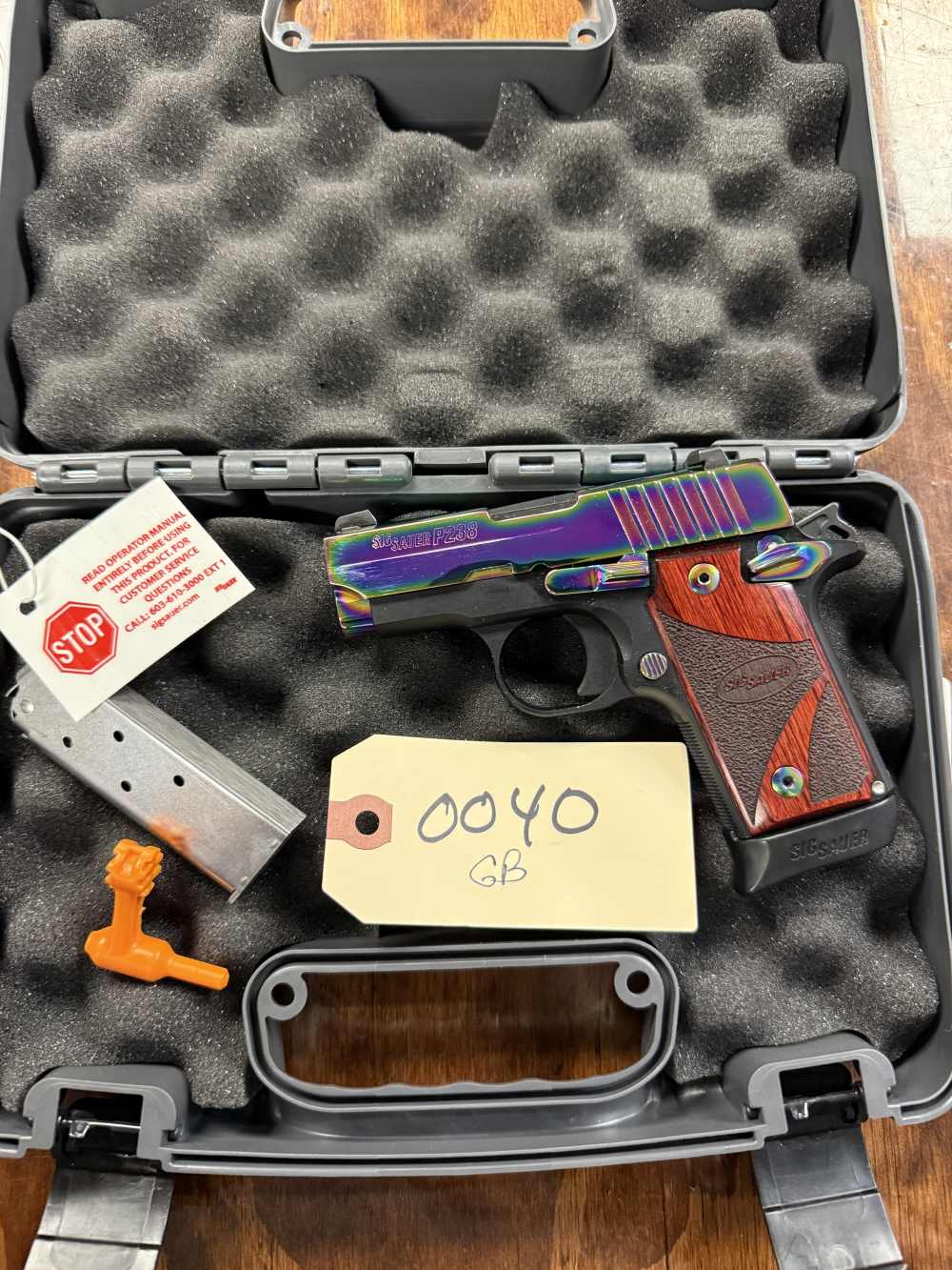 Preowned Sig Sauer P238 .380  Titanium Rainbow -img-0
