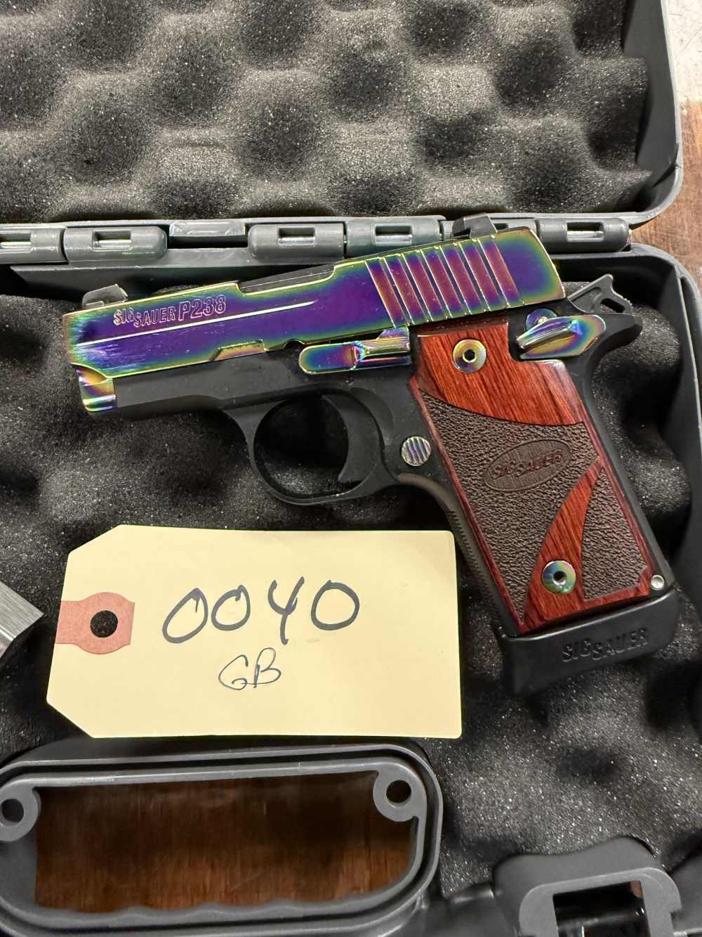 Preowned Sig Sauer P238 .380  Titanium Rainbow -img-1