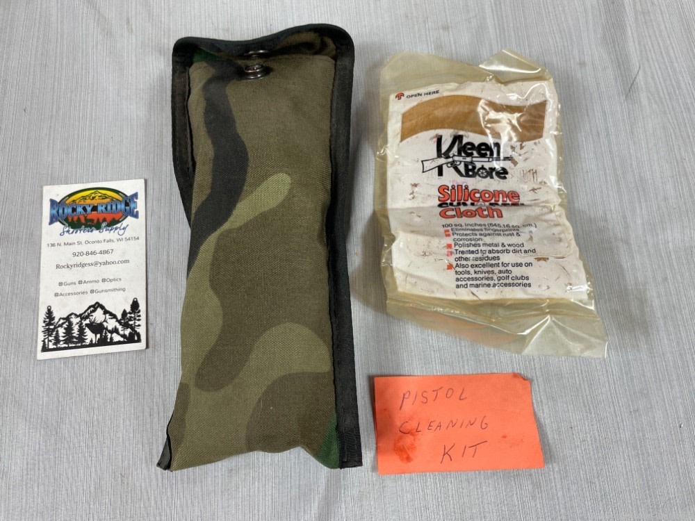 Camo Travel Pistol Cleaning Kit - Great for Range Bag! -img-0