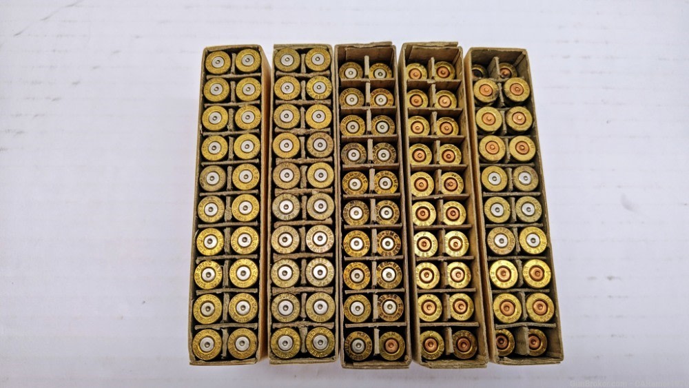 (5) "Early Vintage" Winchester & Remington 222 Rem  Box & Casings-img-12