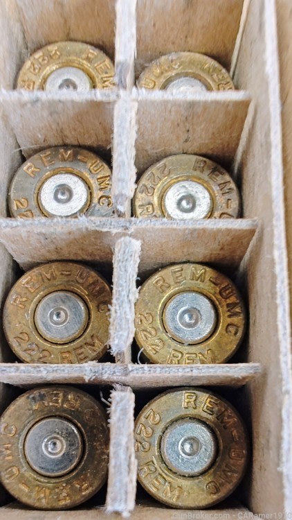 (5) "Early Vintage" Winchester & Remington 222 Rem  Box & Casings-img-18
