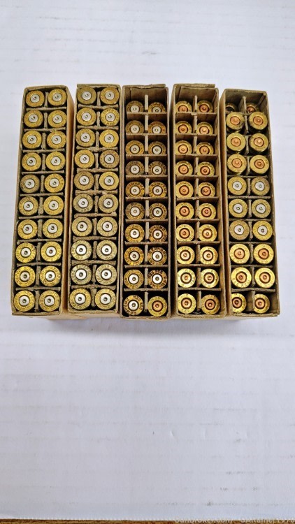 (5) "Early Vintage" Winchester & Remington 222 Rem  Box & Casings-img-11