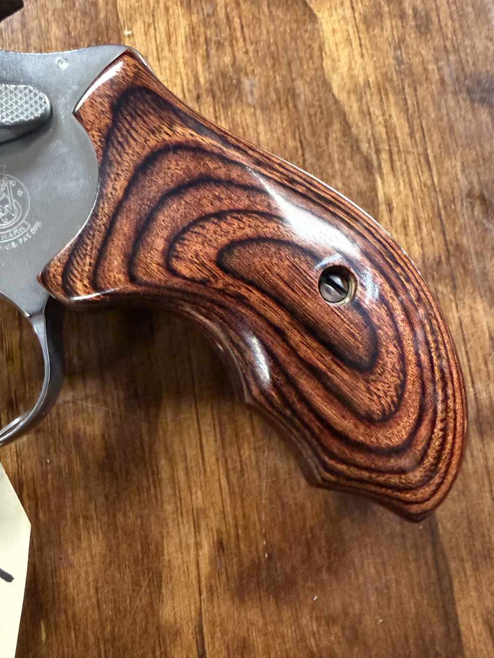 Preowned Smith & Wesson 60 LS Ladysmith Stainless Steel revolver wood grips-img-5