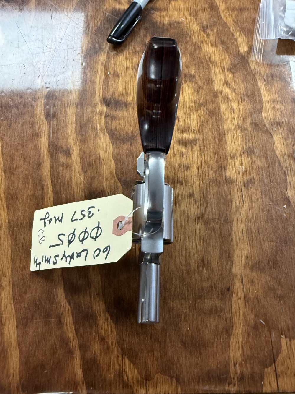 Preowned Smith & Wesson 60 LS Ladysmith Stainless Steel revolver wood grips-img-13