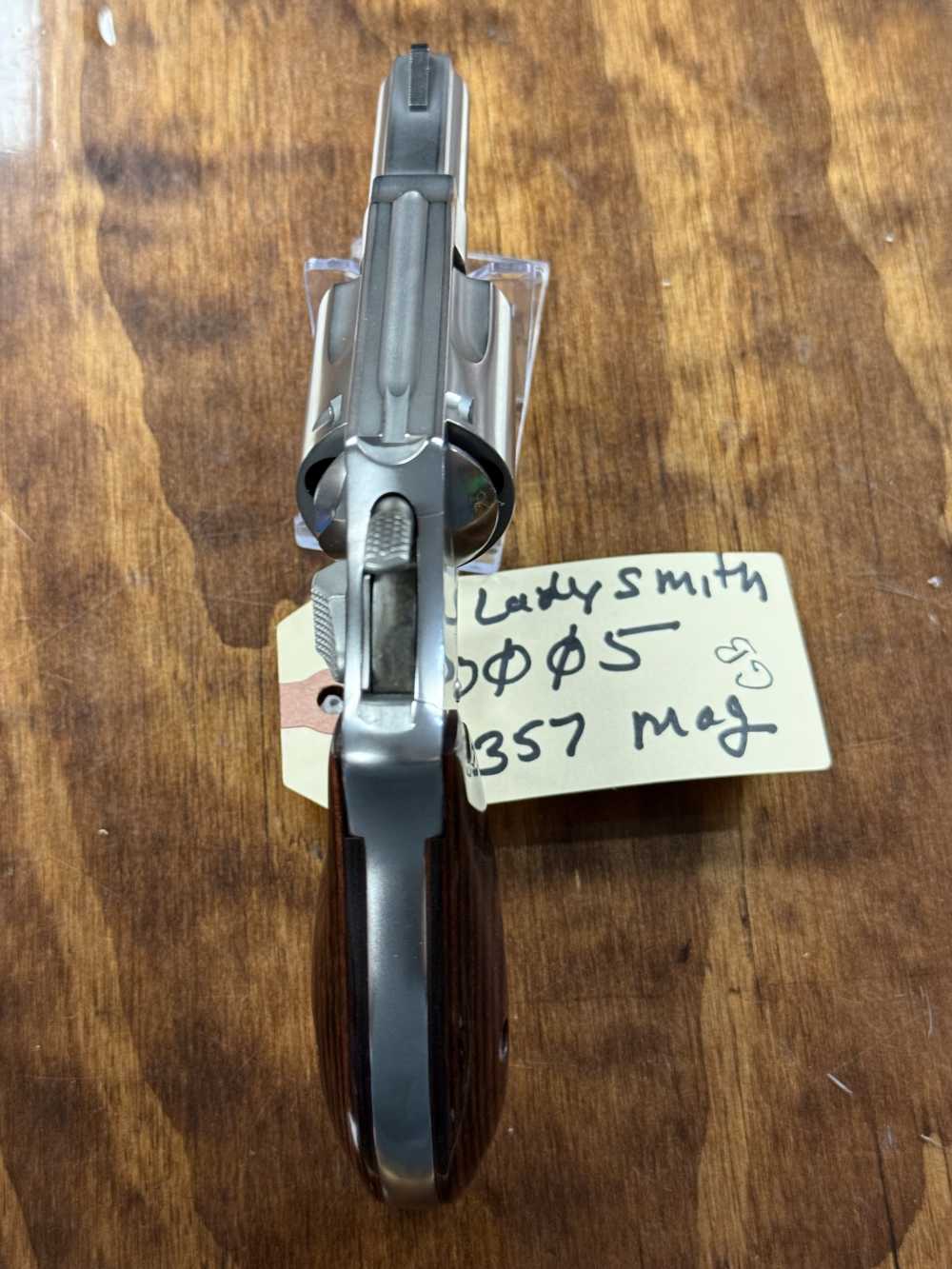 Preowned Smith & Wesson 60 LS Ladysmith Stainless Steel revolver wood grips-img-12