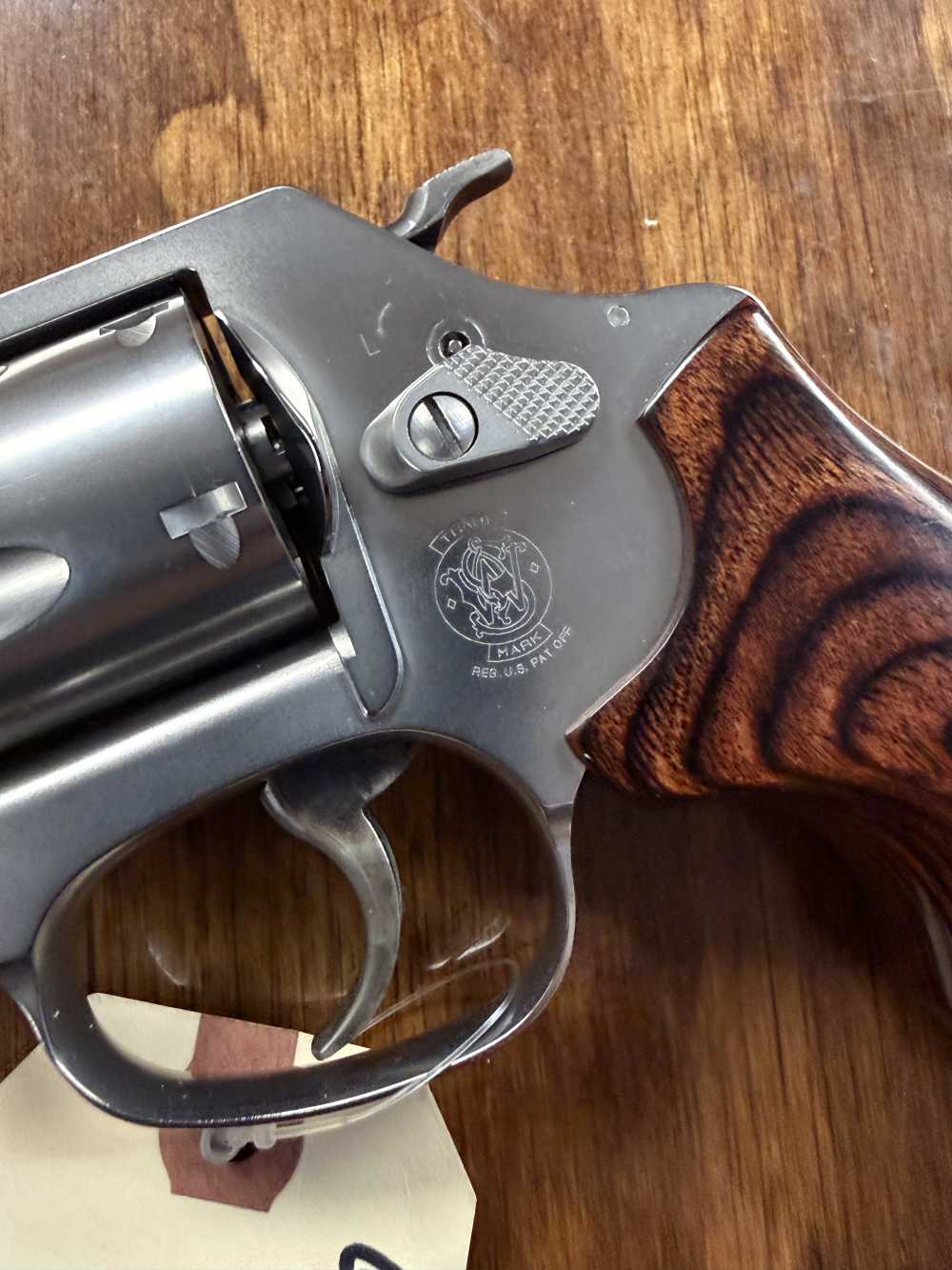 Preowned Smith & Wesson 60 LS Ladysmith Stainless Steel revolver wood grips-img-4