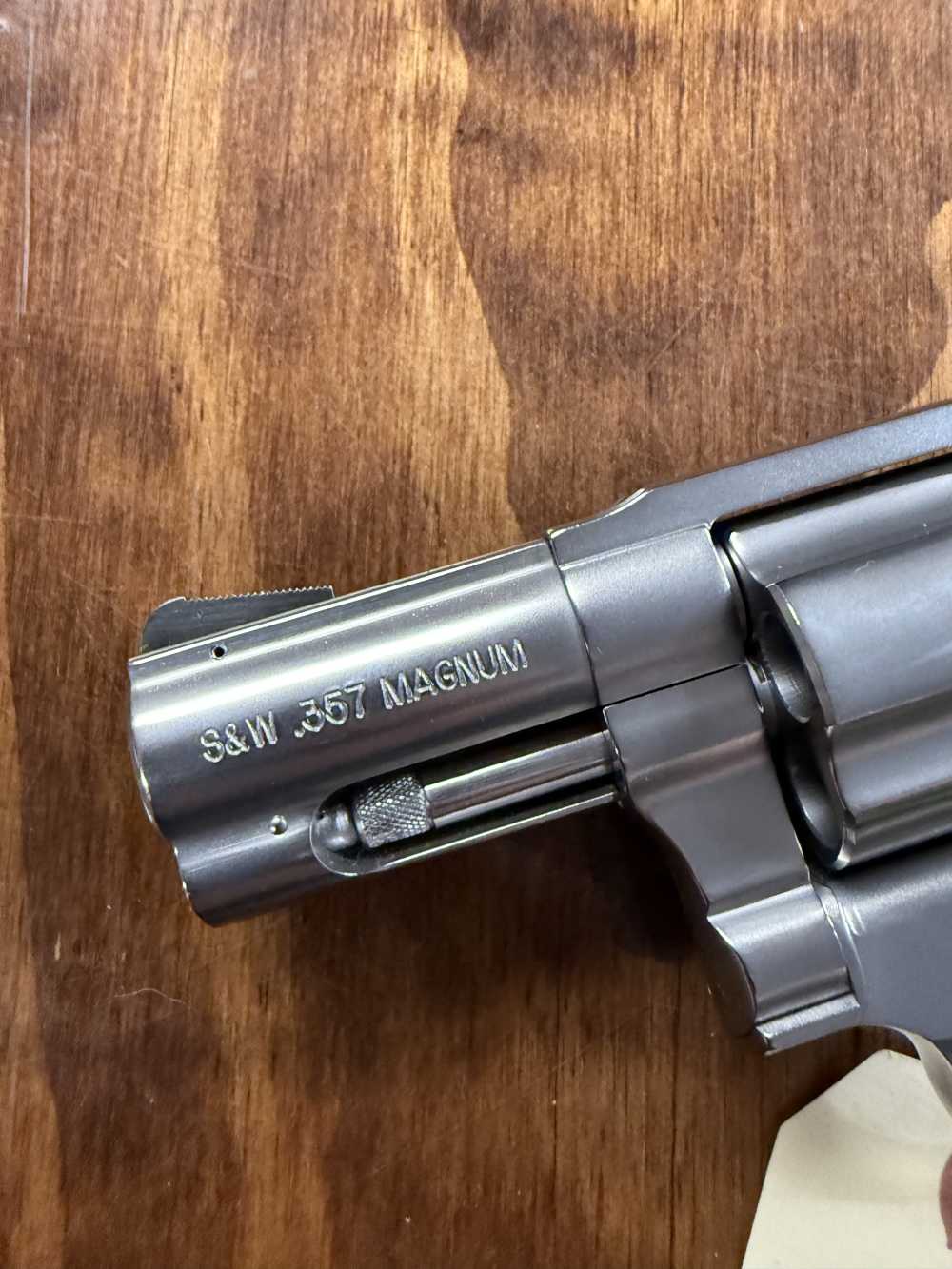 Preowned Smith & Wesson 60 LS Ladysmith Stainless Steel revolver wood grips-img-2