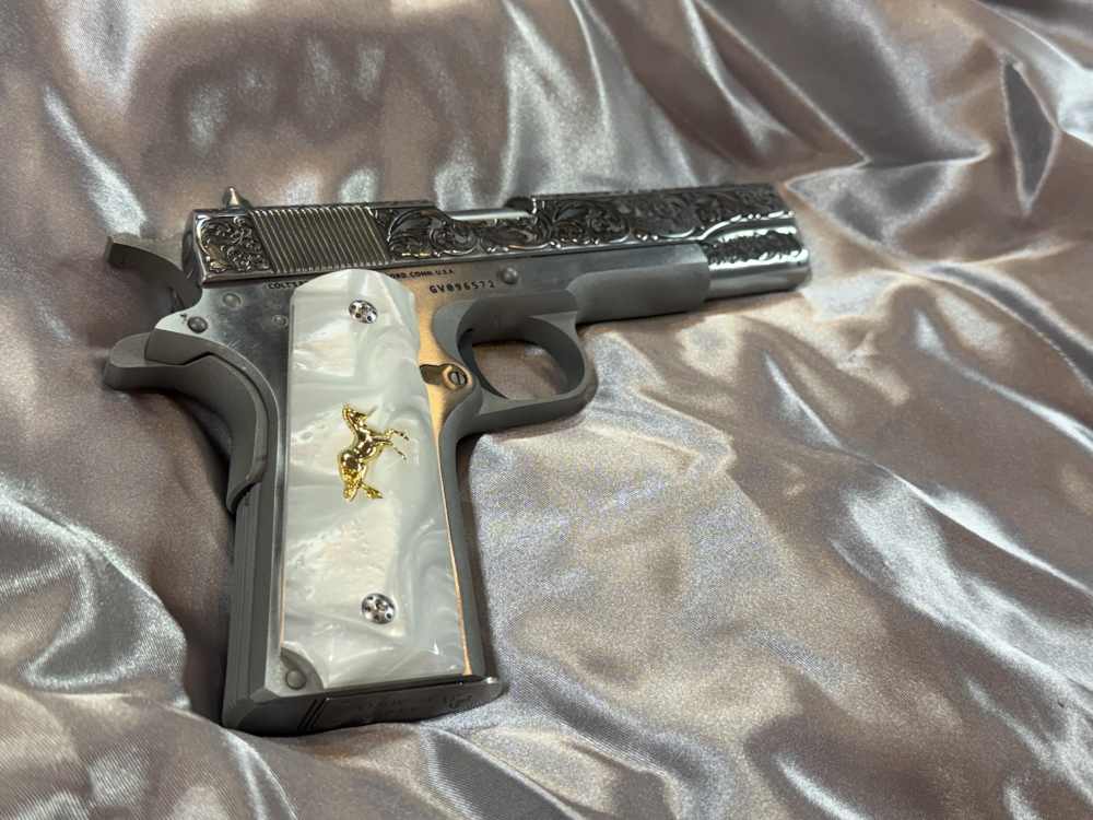 Colt 1911 Engraved Stainless 5”  .45 ACP -img-3