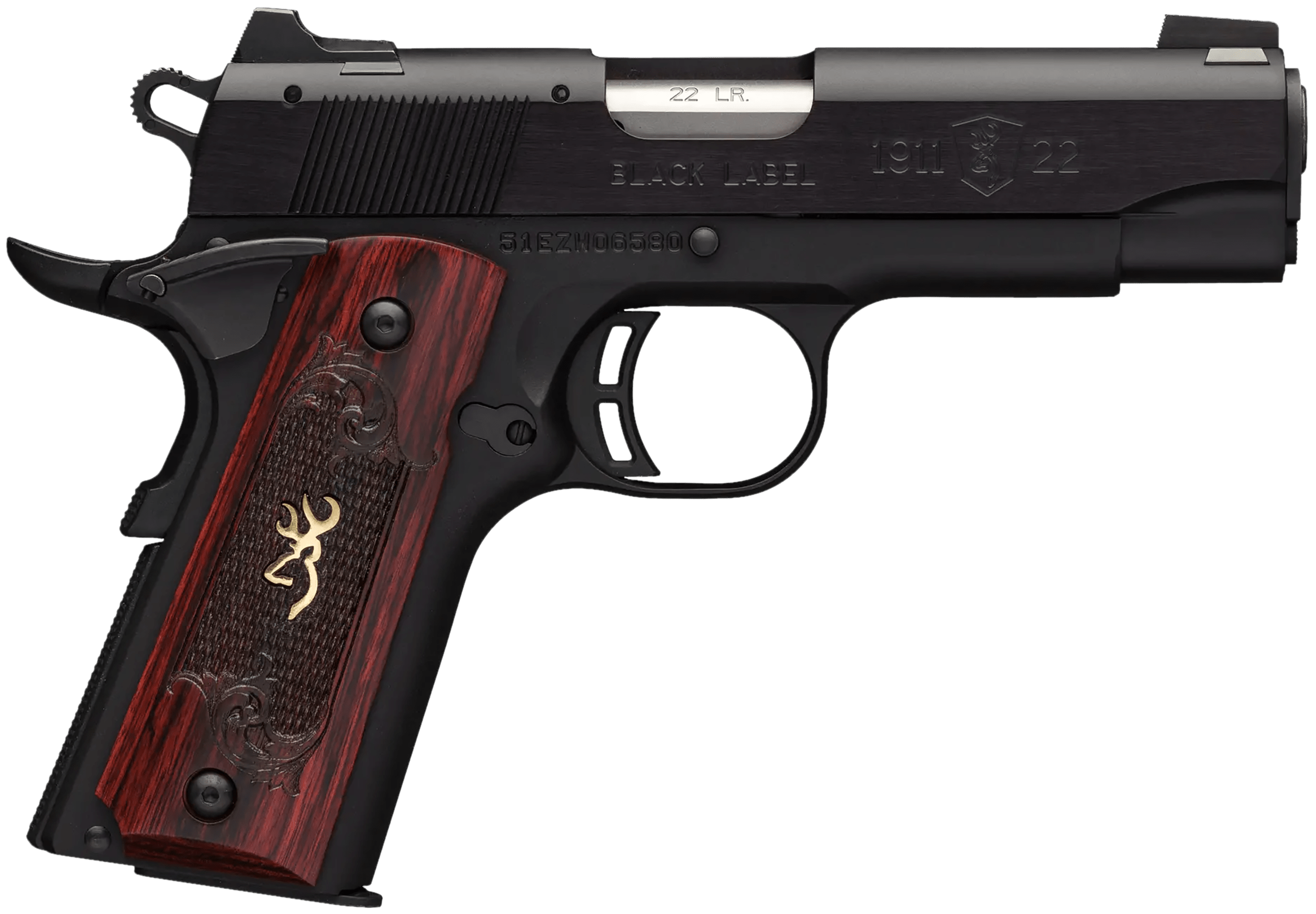 Browning 051852490 1911 Black Label Medallion Compact 22 LR 10+1, 3.63" Tar-img-0