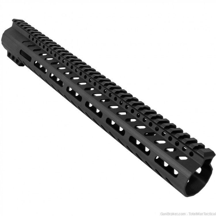 15" AR15 AR9 300BLK Clamp MLOK MLOCK Free Float Handguard Rail Grip - Black-img-2