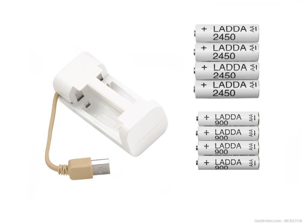 Set 4pcs AA and 4pcs AAA Rechargeable Batteries + Universal USB Charger-img-0