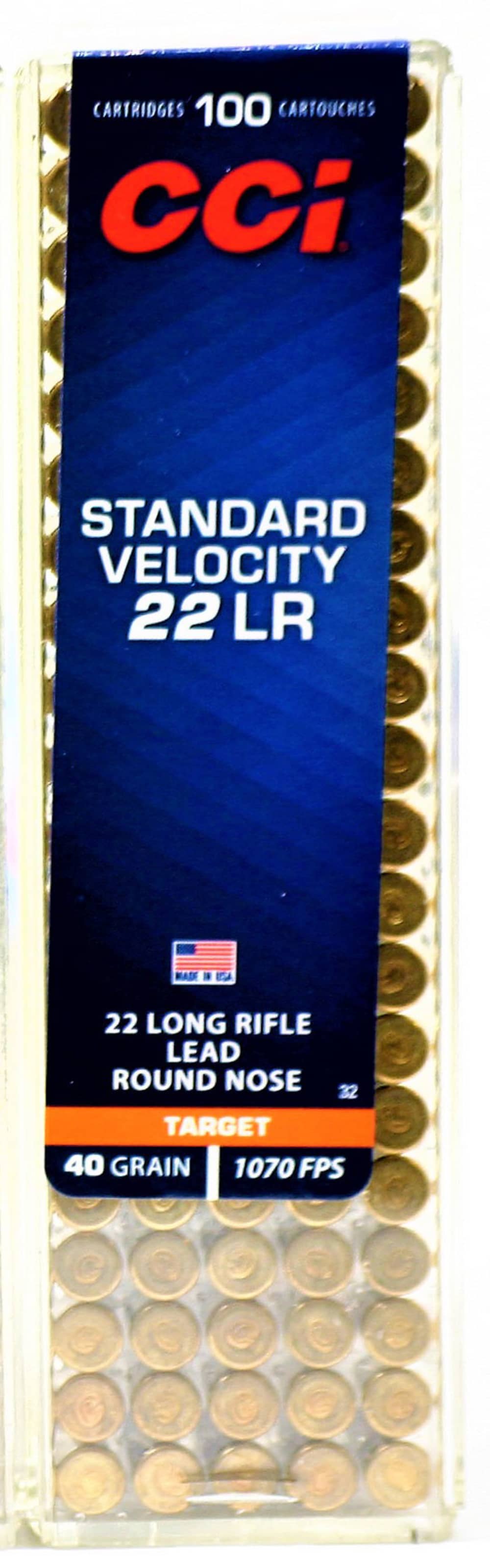 22 LR CCI Standard Velocity .22 Long Rifle 40 Gr Lead RN 100 RDS-img-0