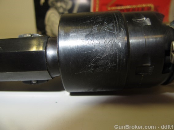 1851 .44 Cal Navy Revolver Brass Engraved Octogon-img-8