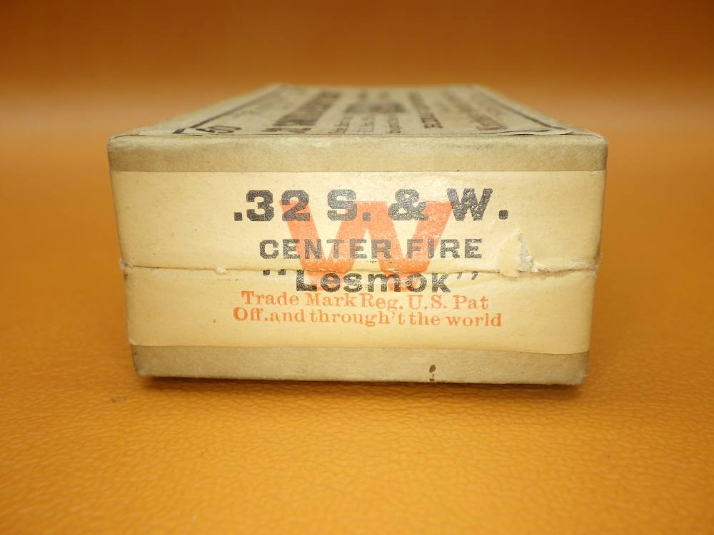 Box For Winchester .32 S&W 'Rifle' Ctg With Rare 'Lesmok Powder' Ca.1913-img-2