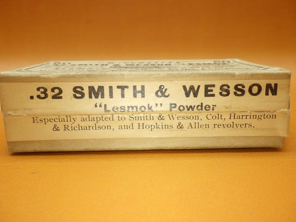 Box For Winchester .32 S&W 'Rifle' Ctg With Rare 'Lesmok Powder' Ca.1913-img-3