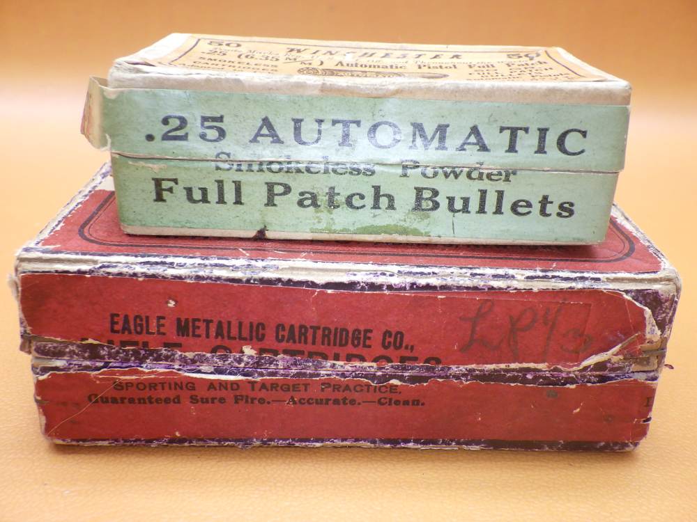 Two Collectible Ammo Boxes Eagle Metallic Cartridge Co.38S&W & Win .25ACP-img-4