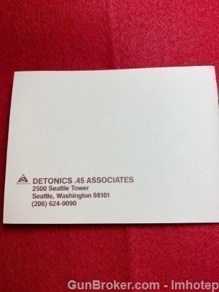 Detonics 45 Owners Manual -img-1