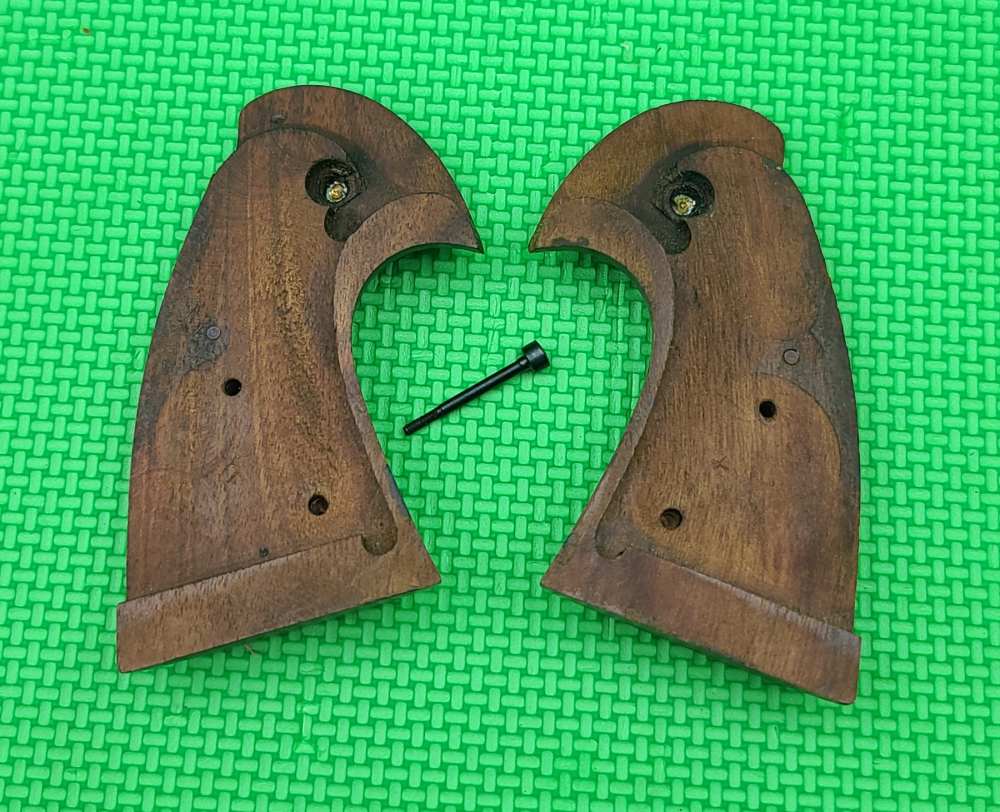 RARE EARLY COLT PYTHON GEN 1 GRIPS ORIGINAL FULLY CHECKERED GEN1 GOLD-img-4