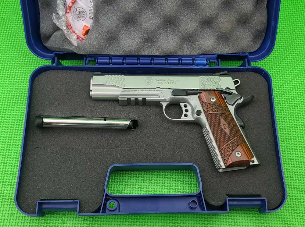 S&W SMITH & WESSON SW1911TA E-SERIES 45 ACP IN FACTORY BOX + ACCESSORY RAIL-img-3