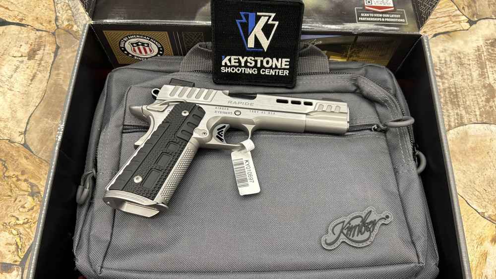 LNIB KIMBER RAPIDE (FROST) .45ACP SEMI AUTO 1911 STAINLESS ORIGINAL BOX/BAG-img-0