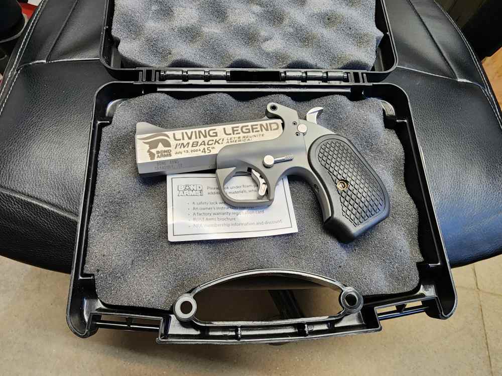 PICS! NEW BOND ARMS DERRINGER PRESIDENT TRUMP LEGEND 45 COLT 410 4.25" DT47-img-2