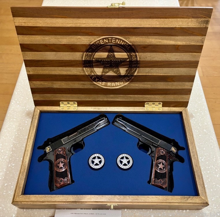 2 Sequential SN COLT 1911 200TH ANNIVERSARY TEXAS RANGERS 1 OF 500 RARE NIB-img-0