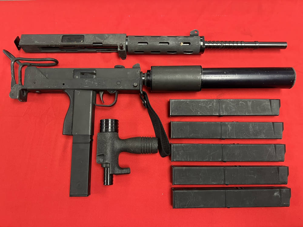 SWD M11 transferable sub-machine gun & suppressor 2 stamp gun-img-0