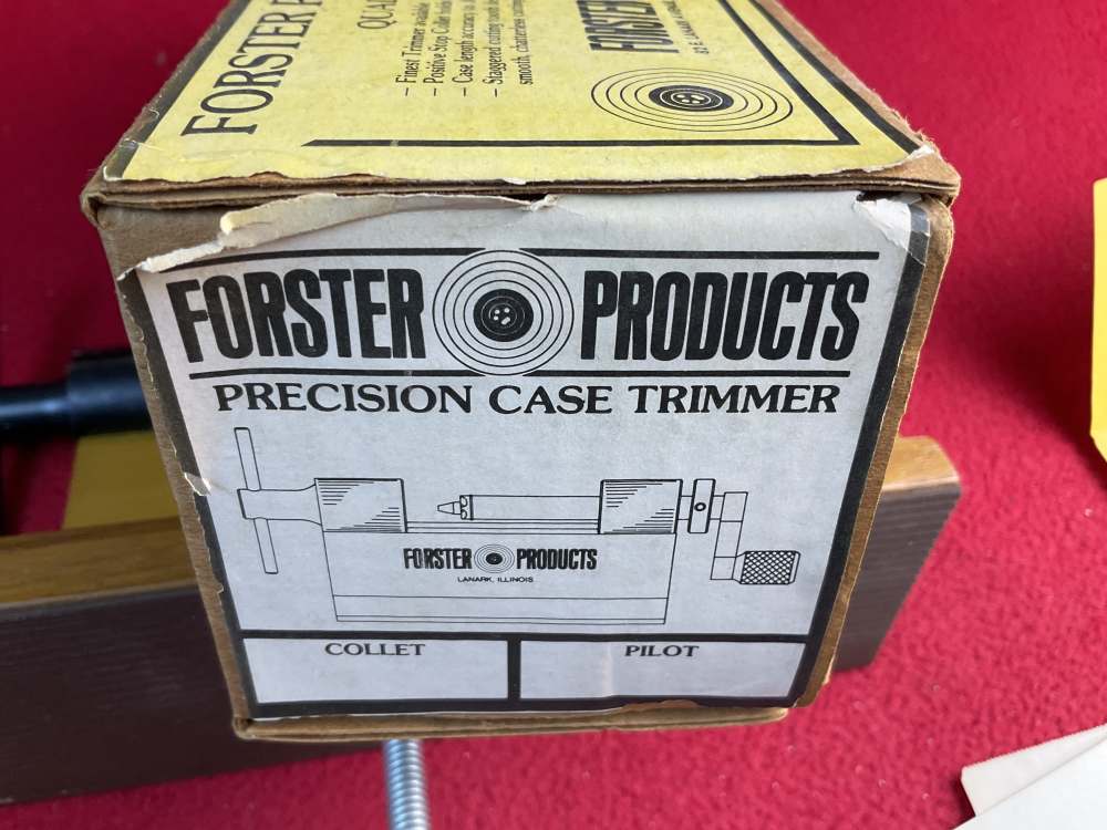 Vintage forster reloading ammunition case trimmer + extra BASE NEW box ammo-img-6