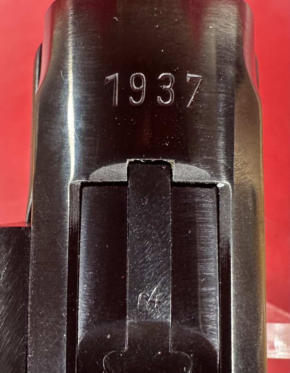 1937 Mauser P08 Luger Banner. 9mm. Holster 2 Mags Rare. Excellent Condition-img-8