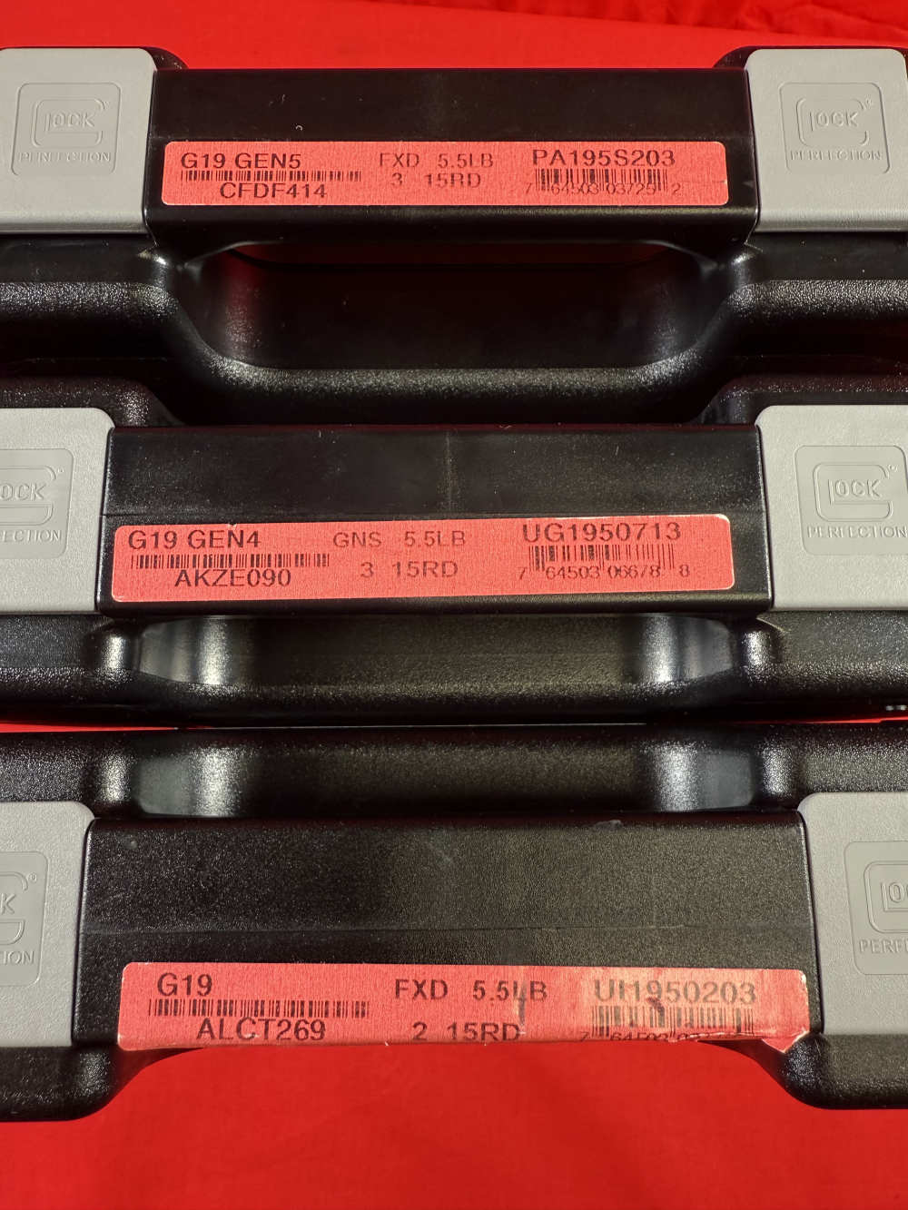 Lot of 3 Discontinued Glock 19 G3 G4 G5 All New In Box! 9MM - -img-28