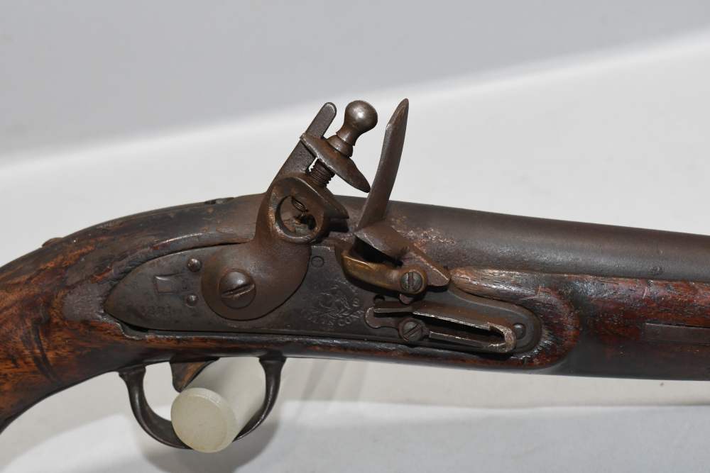 Antique Well Worn Simeon North US Model 1819 Flintlock Pistol READ-img-3