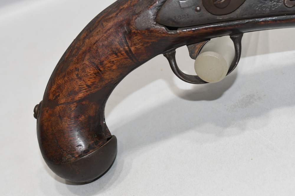 Antique Well Worn Simeon North US Model 1819 Flintlock Pistol READ-img-2