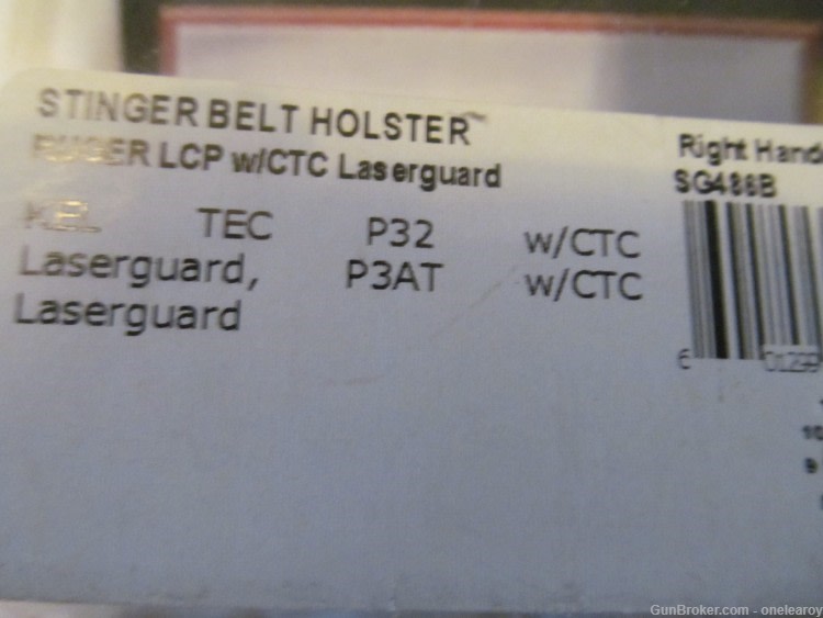 Galco Leather Holster for Ruger  LCP w/CTC LazerGuard.-img-2