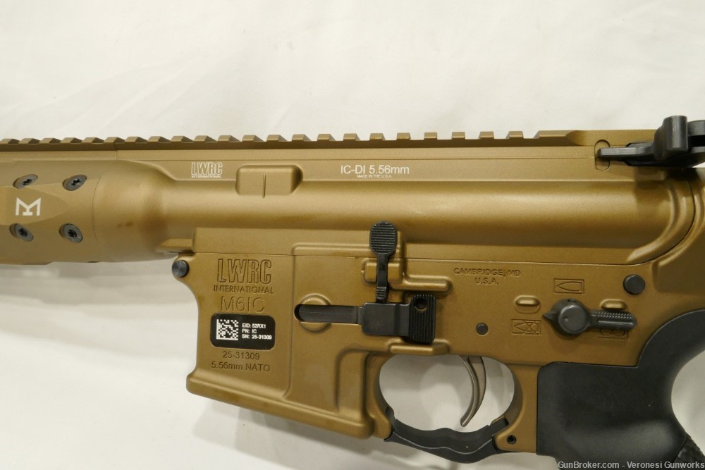 NIB LWRC DI 5.56 16" Fluted Barrel Ambi Controls Burnt Bronze ICDIR5BB16ML-img-5