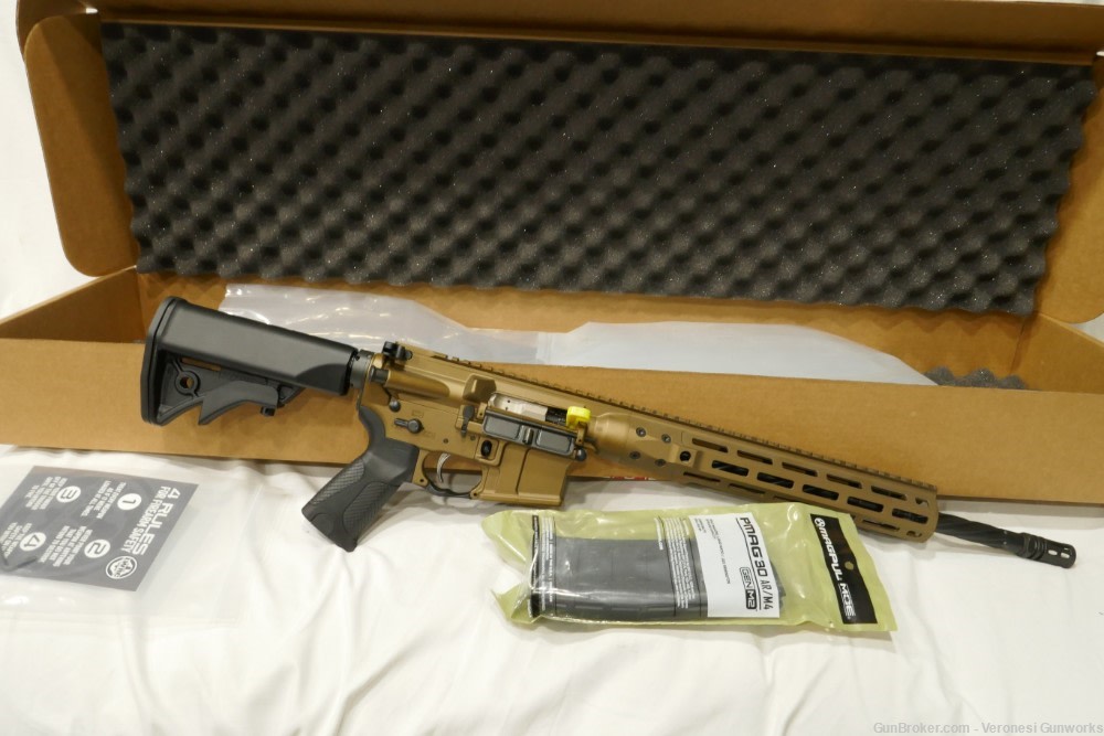 NIB LWRC DI 5.56 16" Fluted Barrel Ambi Controls Burnt Bronze ICDIR5BB16ML-img-0
