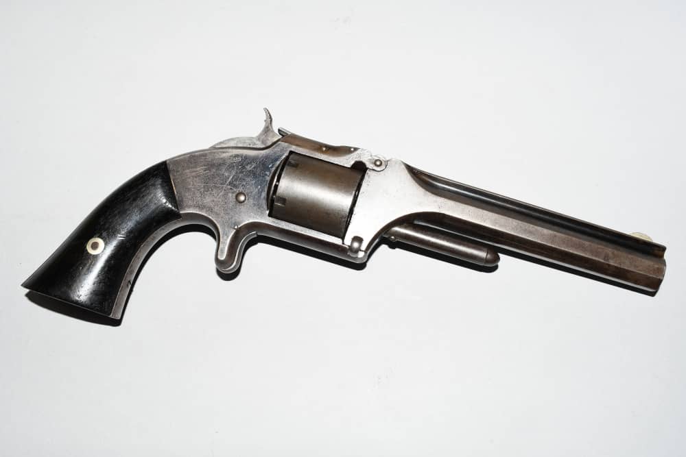 Early 3 Digit Smith & Wesson No 2 Army Tip Up Revolver 32 RF S&W # 176-img-0