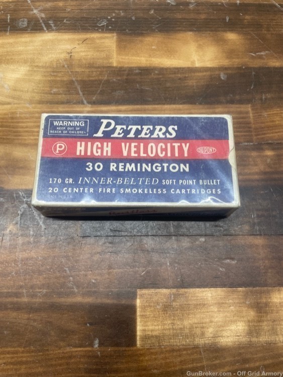 Peters High Velocity Rustless 30 Remington Full Box -img-0