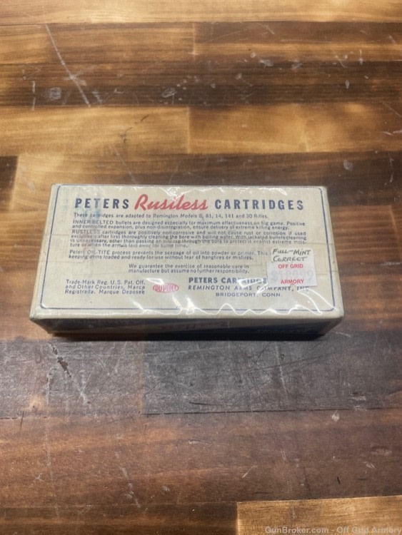 Peters High Velocity Rustless 30 Remington Full Box -img-1
