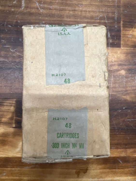 ORIGINAL WW2 UNOPENED PACK OF 48 ROUNDS .303 BRITISH!-img-0