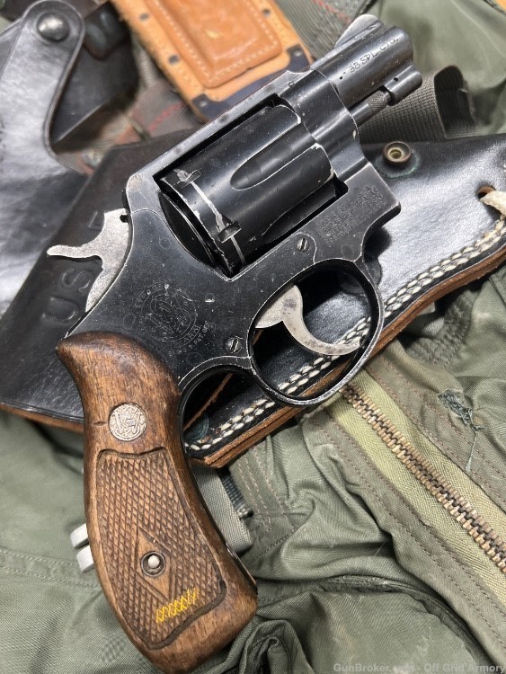 SMITH & WESSON M13 AIRCREWMAN REVOLVER PROPERTY OF U.S. AIRFORCE! W/ LETTER-img-1